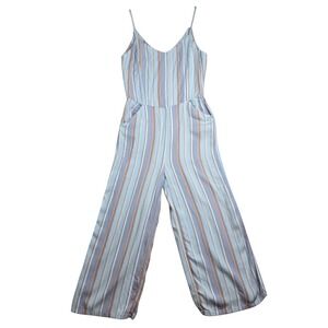 Pure/Us Collection XS Striped Wide‎ Leg Spaghetti Strap Jumpsuit Kids youth girl
